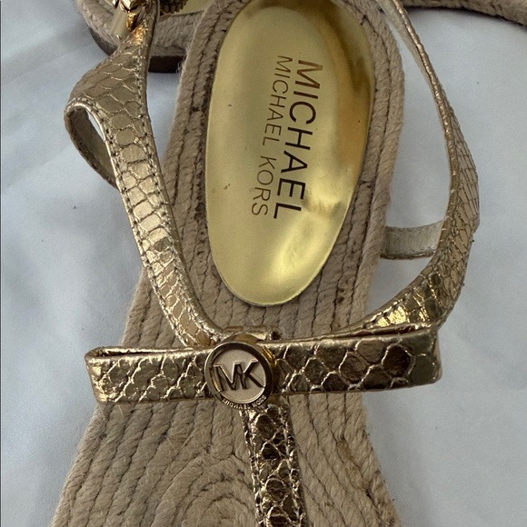 Michael Kors Shoes - Michael Kors Gold and Tan Women's Sandals